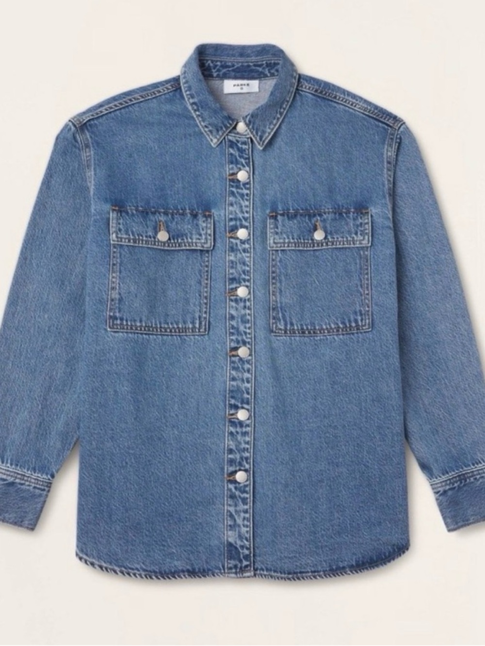 Parke X Target Women’s Long Sleeve Denim Shacket Medium Wash SZ M Ships Now NWT